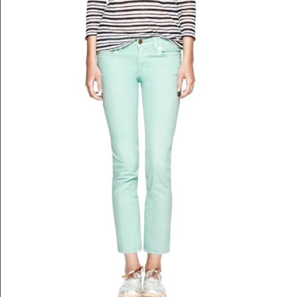 Tory Burch Cropped Skinny Jean Mint Size 26 218
